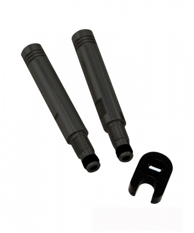 Anvelope-Camere - Kit Extensie valva 30mm Presta 2Buc Alu Negru
