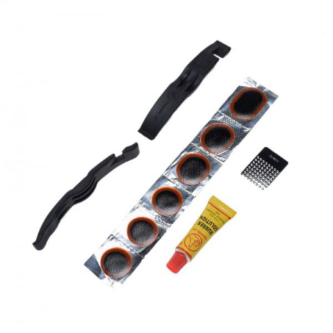 Anvelope-Camere - Kit reparatie pana petic/lipici/leviere, culoare negru
