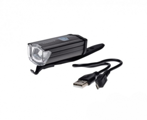 Iluminat-Semnalizare - Lampa fata aluminiu pentru biciclete, incarcare USB, culoare negru, 1 led, 3W