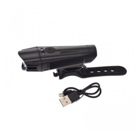 Iluminat-Semnalizare - Lampa fata pentru biciclete, incaracare USB, forma rotunda