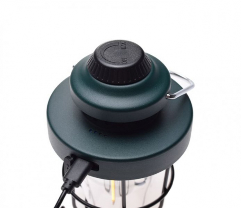 Articole camping - Lampa felinar in stil retro, 3 functii, becuri led, 1800mAh, culoare verde