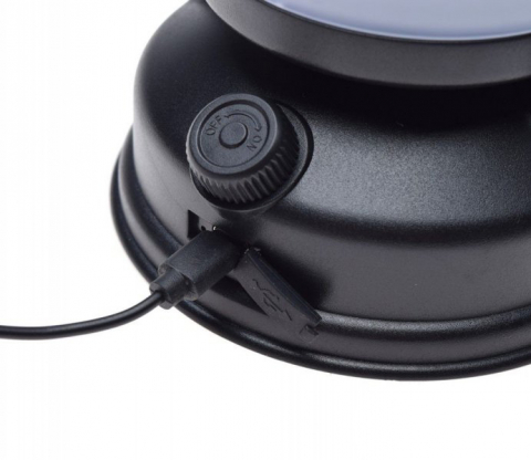 Lampa camping Retro cu panou solar integrat, culoare negru [2]