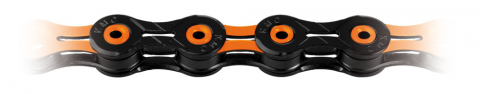 Transmisie & Accesorii - Lant KMC X11SL DLC 116L Bolt-5.5mm 11V Negru/Portocaliu