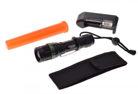 Articole camping - Lanterna 3w, 500 lumeni, 3 moduri de functionare, incarcator inclus
