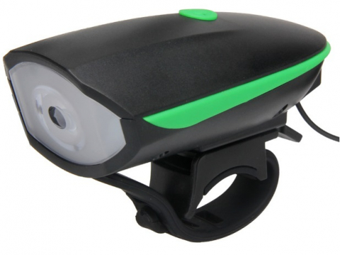 Iluminat-Semnalizare - Lanterna led+claxon 250 lumeni usb baterie 1200 mAh 3 functii