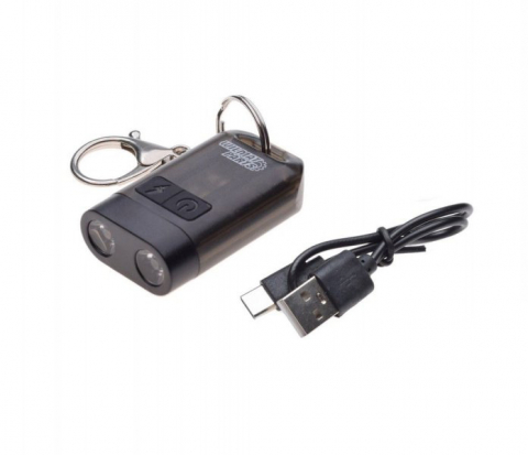 Articole camping - Mini-Lanterna LED de mana/chei, cu magnet, baterie 250mAh, reincarcare prin USB-C