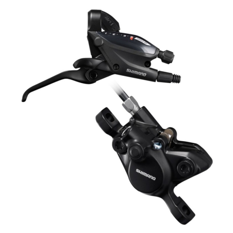 Comenzi Schimbător + Manetă Frână - Maneta de schimbator/frana Shimano ST-EF505(9R), BR-MT200(R), 9 viteze, fara adaptor, placute resin