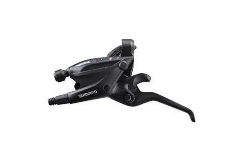 Comenzi Schimbător + Manetă Frână - Maneta de schimbator/frana Shimano ST-EF505-L, 3 viteze, cablu 1800mm, 3 degete, hidraulic, culoare negru