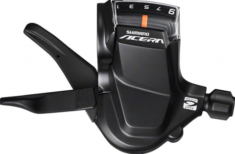 Comenzi Schimbător - Maneta De Schimbator Shimano Acera Sl-M3000, 9X3 Vit., Cablu 2050/1800Mm Stainless, Camasa Neagra Sp41 600/600/300Mm, Ogd, Ambalat Ind.