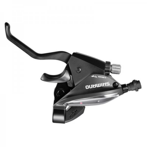 Comenzi Schimbător + Manetă Frână - Maneta frana si schimbator fata 3 viteze, montaj stanga, Shimano STEF500-3R