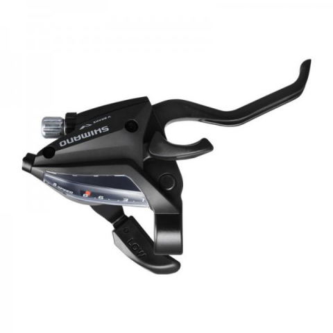 Comenzi Schimbător + Manetă Frână - Maneta frana si schimbator spate 8 viteze, montaj dreapta, Shimano STEF500-8R