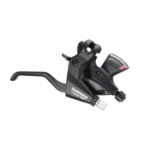 Comenzi Schimbător + Manetă Frână - Maneta schimbator/frana Shimano Acera ST-M310, montaj stanga, 3 viteze, cablu de schimbator 1800mm stainless, rapidfire plus, 2 degete, pentru V-Brake, culoare Negru