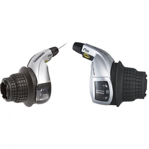 Comenzi Schimbător - Manete De Schimbator Shimano Tourney Sl-Rs45, 8X3 Vit., Revo, Cablu 1800/2050Mm, Camasa Neagra 300/600/600Mm, Ambalat Ind.