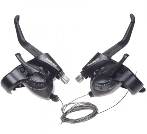 Comenzi Schimbător + Manetă Frână - Manete Schimbator/Frana Shimano, 3x7 viteze