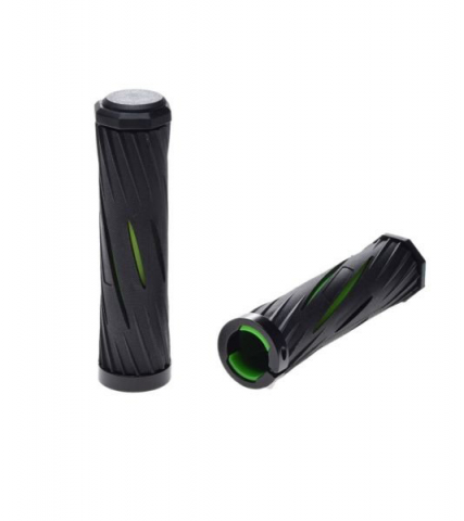 Accesorii-Design-Ornament - Mansoane bicicleta din cauciuc, 120mm, culoare negru/verde