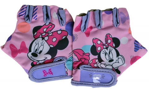 Echipamente - Manusi ciclisti copii Minnie Mouse, culoare roz/violet