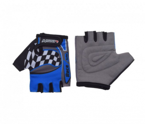 Manuși - Manusi ciclisti copii, RaceLine, culoare negru/albastru, marime 3XS