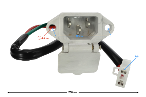Mufa incarcare scuter electric, dreptunghiulara cu capac [1]