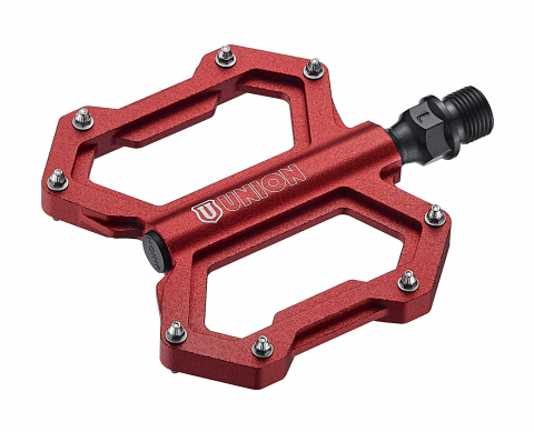 Transmisie & Accesorii - Pedale Union FreeRide CNC, aluminiu, culoare rosu