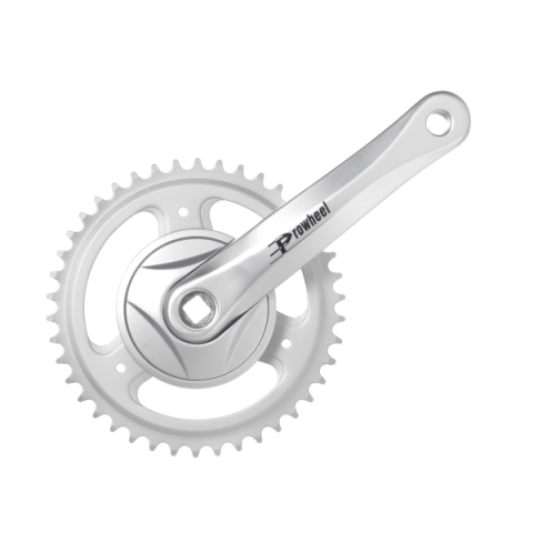 Transmisie & Accesorii - Pedalier Prowheel, 42T 3/32, brat 170mm, aluminiu, ax patrat