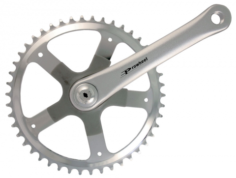 Transmisie & Accesorii - Pedalier Prowheel, 46T 3/32, brat 170mm, aluminiu, ax patrat