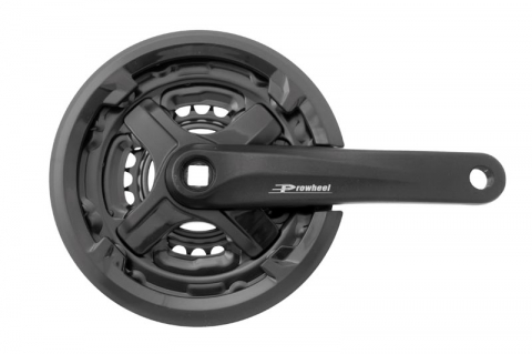 Transmisie & Accesorii - Pedalier Prowheel MTB, ax patrat, 42/34/24T, aluminiu, 170mm