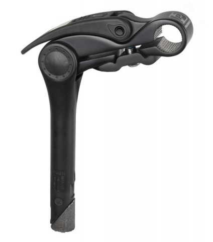 Pipă Ghidon - Pipa ghidon reglabila 0-50 grade, din aluminiu, culoare negru, ghidon 25.4mm