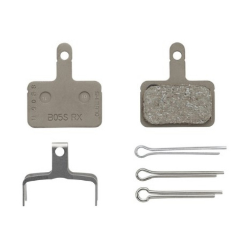 Plăcuțe - Placute de frana Shimano B05S-RX resin cu arc, 3 tipuri de split pin