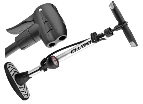 Pompe - Pompa aer roti biciclete, Beto CMP-117AG1 podea, manometru