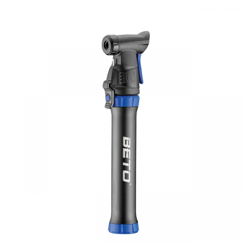 Pompe - Pompa aer roti biciclete, Beto CMPB-03B, din plastic, 2-way, 80 PSI, culoare albastru