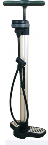 Pompe - Pompa aluminiu Deluxe, cu manometru,  lungime 700mm, culoare argintiu