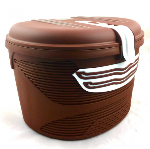 Portbagaj inchis "Click", prindere fata pipa ghidon, culoare maro [5]