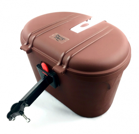 Portbagaj inchis "Click", prindere fata pipa ghidon, culoare maro [4]