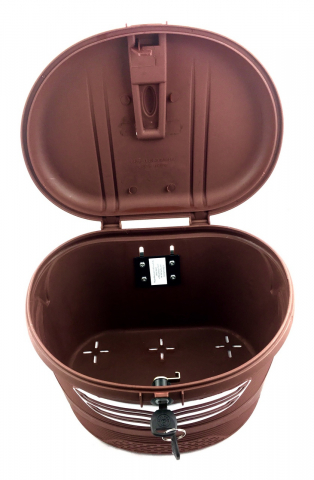 Portbagaj inchis "Click", prindere fata pipa ghidon, culoare maro [6]