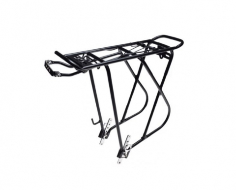 Portbagaj - Portbagaj spate bicicleta, 24"-28", aluminiu, fixare cadru, culoare negru
