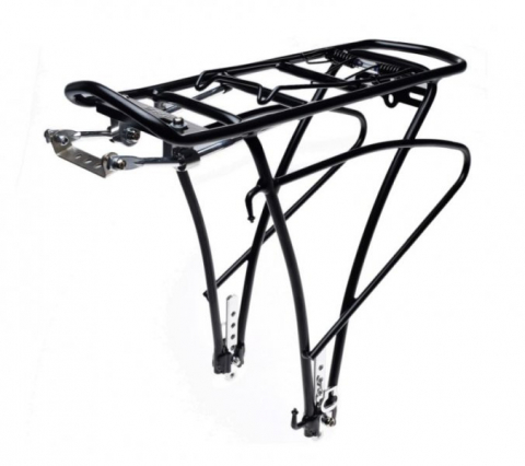 Portbagaj - Portbagaj spate biciclete, 24"-28", aluminiu ranforsat, fixare cadru, culoare negru