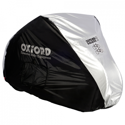 Prelata bicicleta  dubla Oxford Aquatex, culoare negru/argintiu [1]