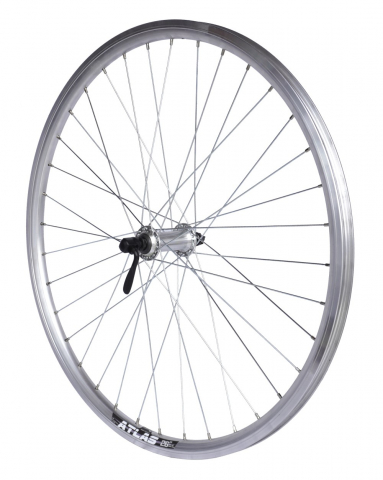 Roată Față - Roata Fata 26" Cerurim, Janta Dubla Atlas, 559X18, Butuc Shimano, V-Brake, 36H, Argintie