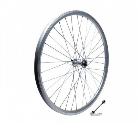 Roată Față - Roata fata dubla bicicleta 26, quick release, Kolo, culoare argintie