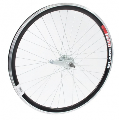 Roți-Accesorii - Roata spate dubla, 24x1.5-1.75 din aluminiu, culoare negru, butuc torpedo