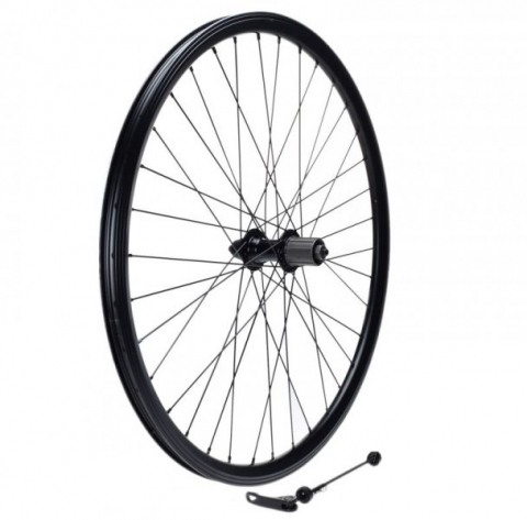 Roată Spate - Roata spate dubla bicicleta 26", quick release, caseta 8 viteze, culoare negru