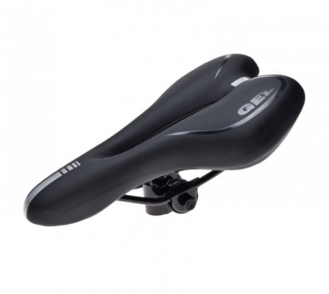 Suspensie-Cadru - Sa bicicleta, confort gel, cu gaura ventilatie, culoare negru