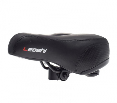 Șei - Sa bicicleta din elastomer, Leoshi, exterior poliuretan flexibil, culoare negru