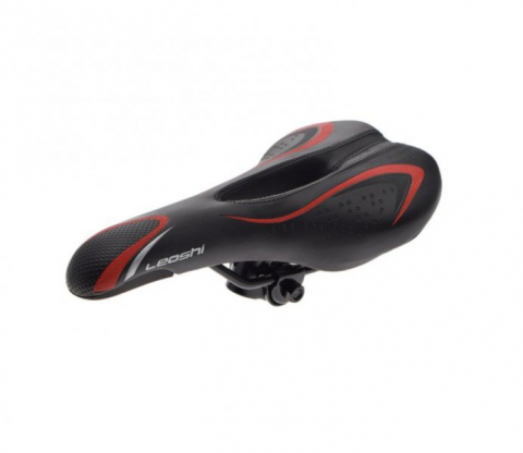 Suspensie-Cadru - Sa bicicleta, Leoshi, culoare negru/rosu,cu gaura pentru aerisire