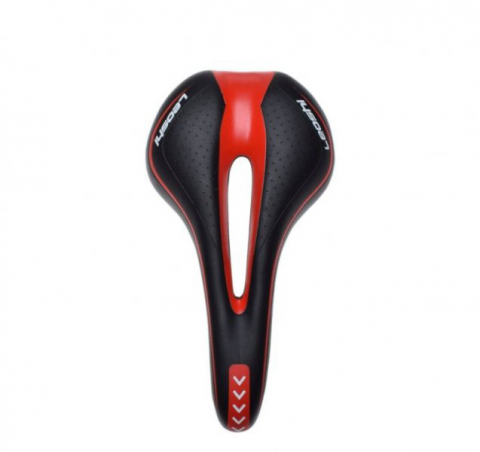 Sa bicicleta, Leoshi, culoare negru/rosu, cu gaura ventilatie [1]