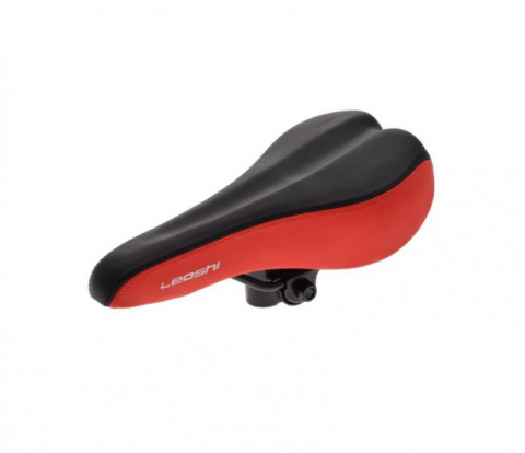 Suspensie-Cadru - Sa bicicleta MTB Leoshi, 260 x 160 mm, culoare negru/rosu