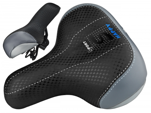 Suspensie-Cadru - Sa biciclete "Happy" AZ-136BF-B5 Jet Selle, cu arcuri, culoare negru/gri