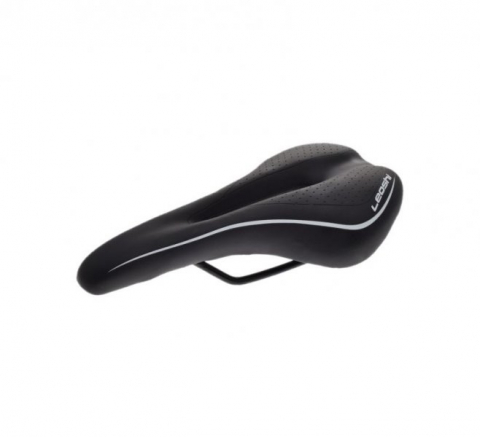 Suspensie-Cadru - Sa biciclete, Leoshi, culoare negru/alb cu gaura de aerisire, 275x150 mm, 338 g