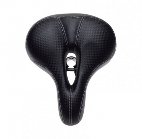 Sa cu arcuri bicicleta city, cu gaura de ventilatie, Leoshi, culoare negru [1]