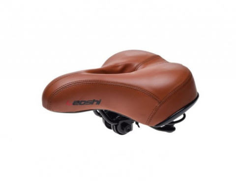 Suspensie-Cadru - Sa cu arcuri pentu bicicleta city, Leoshi, culoare maro, cu gaura ventilatie
